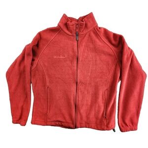Columbia Sportswear Fleece Jacket Red Full Zip Women's XL